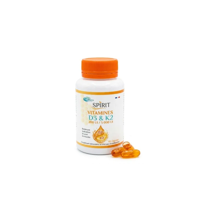 Spirit Vitamines D3 & k2 60 capsules