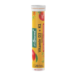Comprimés effervescents à la mangue et à l'argousier, enrichis en vitamines D et K, complément alimentaire