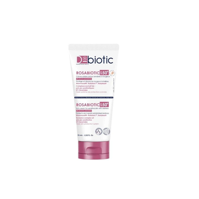 DCP Rosabiotic Spf50+ Crème Solaire Teinte Claire Anti-Rougeurs Réparatrice – 75ml