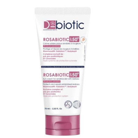 DCP Rosabiotic Spf50+ Crème Solaire Teinte Claire Anti-Rougeurs Réparatrice – 75ml