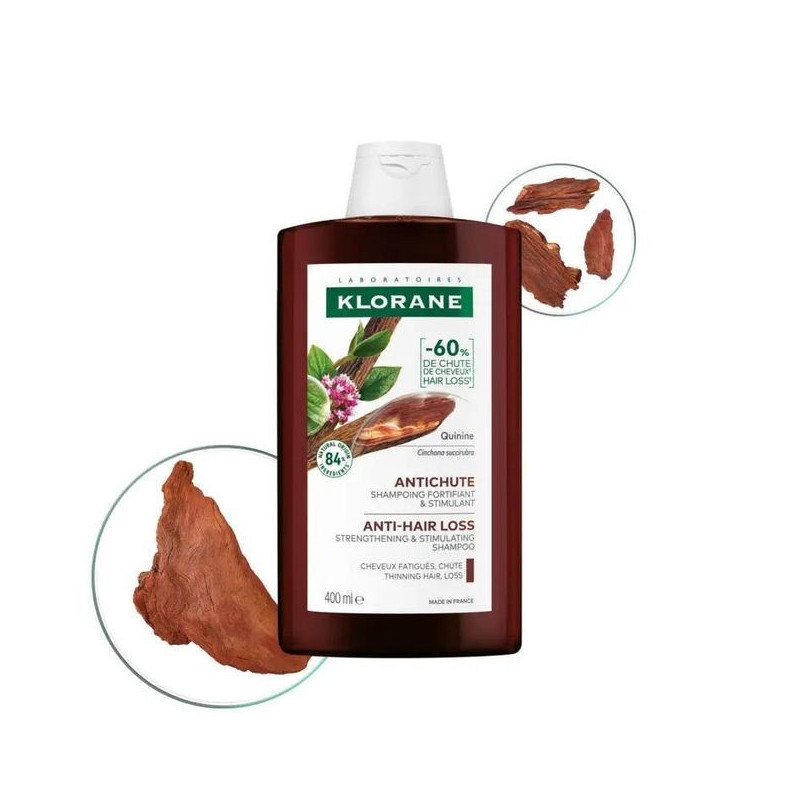 Klorane Shampoing Antichute 400ml Cheveux Fatigués à la Quinine BIO anti chute