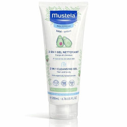 Mustela Gel Nettoyant 2 en 1 Bébé Enfant – Corps et Cheveux – 200 ml Original france