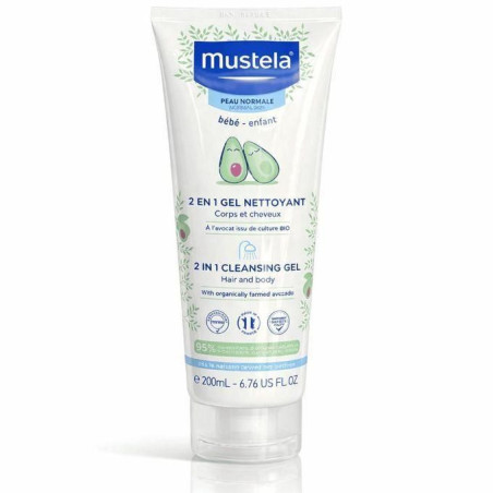 Mustela Gel Nettoyant 2 en 1 Bébé Enfant – Corps et Cheveux – 200 ml Original france