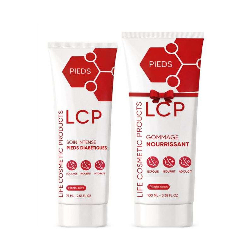 LCP PACK PIEDS DIABETIQUES SOIN INTENSE 75ML + GOMMAGE NOURISSANT 100ML OFFERT