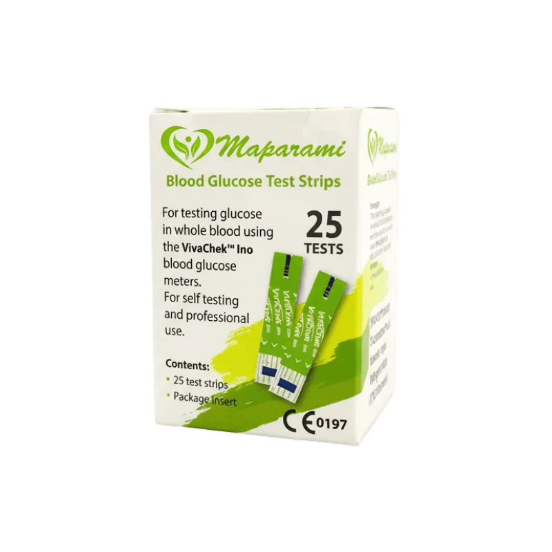 VIVACHEK INO BLOOD GLUCOSE TEST STRIPS 25 tests