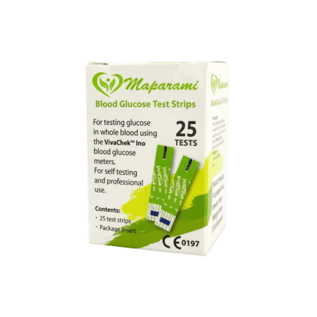 VIVACHEK INO BLOOD GLUCOSE TEST STRIPS 25 tests