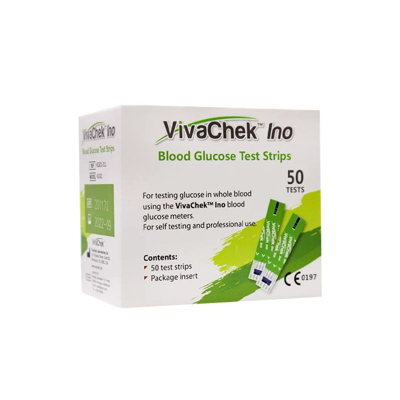 VIVACHEK INO BLOOD GLUCOSE TEST STRIPS 50 tests