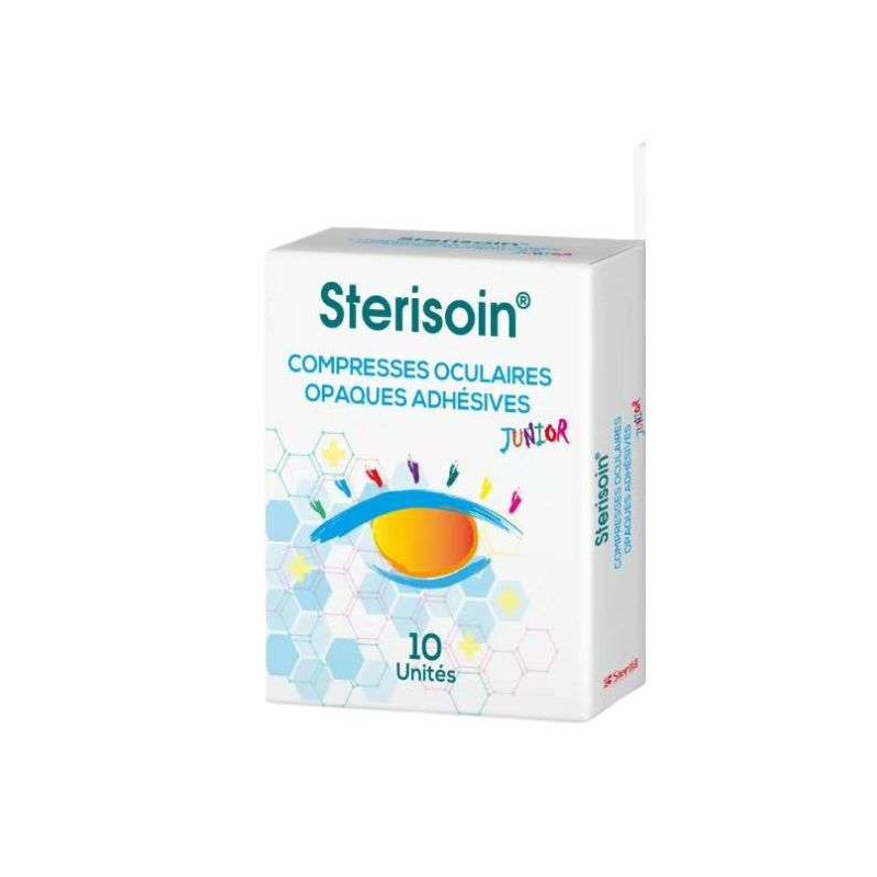 STERISOIN COMPRESSES OCULAIRES OPAQUES ADHESIVES JUNIOR 10 UNITES