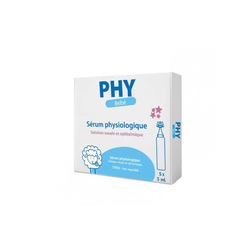 GILBERT – PHY Bébé Sérum PHYSIOLOGIQUE Solution Nasale Et Ophtalmique – 5x – 5ml