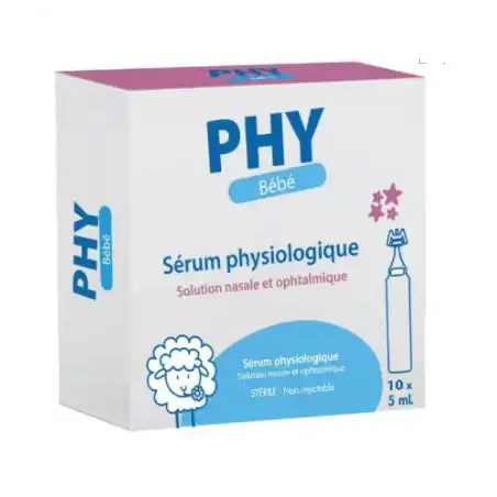GILBERT – PHY Bébé Sérum PHYSIOLOGIQUE Solution Nasale Et Ophtalmique – 10x – 5ml