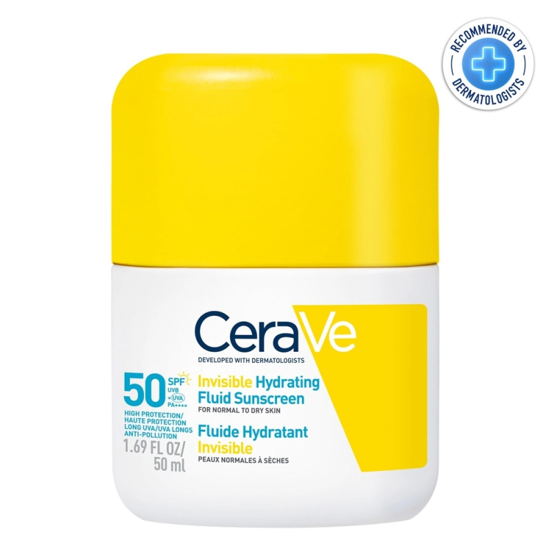 CERAVE – Fluide Hydratant Invisible SPF50 Peau Normale à Sèche 50ml
