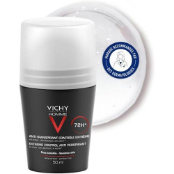 Vichy Homme, Anti-Transpirant Contrôle Extrême, Déodorant Bille Efficacité 72h