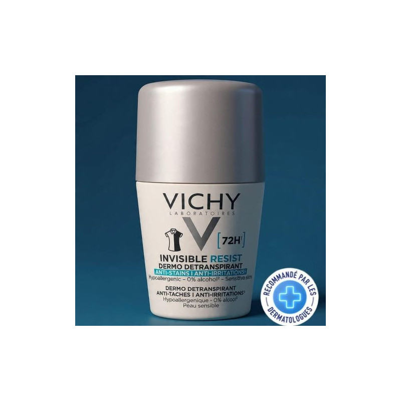 Vichy Déodorant Invisible Resist Dermo-Détranspirant 72H Roll-On 50 ml