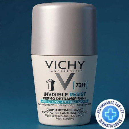 Vichy Déodorant Invisible Resist Dermo-Détranspirant 72H Roll-On 50 ml