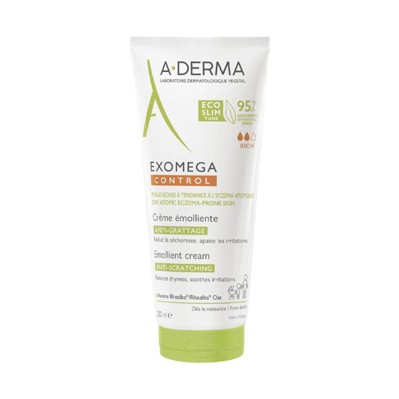 ADERMA EXOMEGA CONTROL Crème Émolliente 200ml - Peaux Atopiques